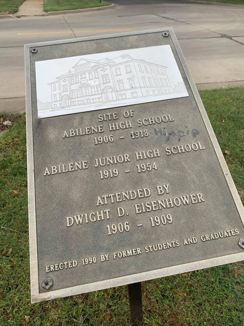 Abilene-High-School-Historic-Marker-Abilene,KS